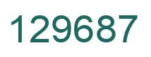Number 129687 green image