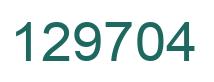 Number 129704 green image