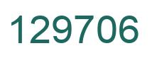 Number 129706 green image