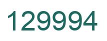 Number 129994 green image