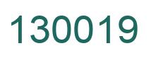 Number 130019 green image