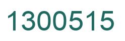 Number 1300515 green image