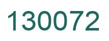 Number 130072 green image