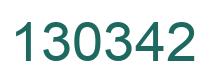 Number 130342 green image