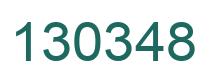 Number 130348 green image