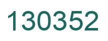 Number 130352 green image