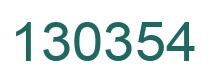 Number 130354 green image