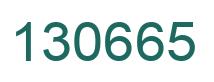 Number 130665 green image
