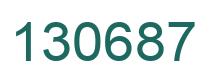 Number 130687 green image