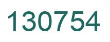 Number 130754 green image