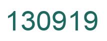 Number 130919 green image