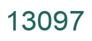 Number 13097 green image