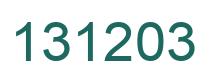 Number 131203 green image