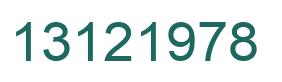 Number 13121978 green image