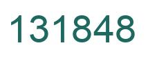 Number 131848 green image