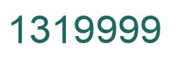 Number 1319999 green image