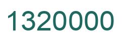 Number 1320000 green image