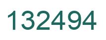 Number 132494 green image
