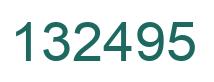 Number 132495 green image