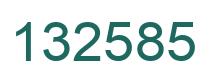 Number 132585 green image