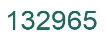 Number 132965 green image