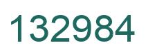 Number 132984 green image