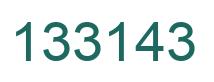Number 133143 green image