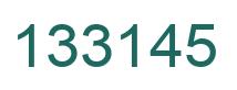 Number 133145 green image