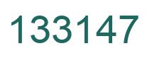 Number 133147 green image