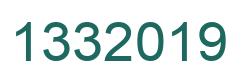 Number 1332019 green image