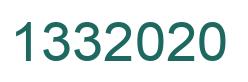 Number 1332020 green image
