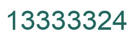Number 13333324 green image