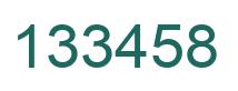 Number 133458 green image