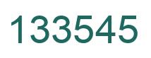 Number 133545 green image