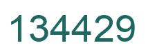 Number 134429 green image