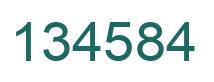 Number 134584 green image
