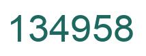 Number 134958 green image