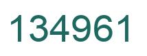 Number 134961 green image