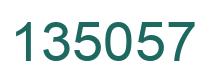 Number 135057 green image