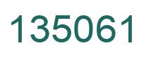 Number 135061 green image