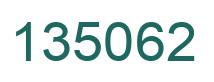 Number 135062 green image