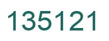 Number 135121 green image