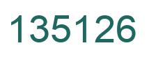 Number 135126 green image
