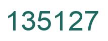 Number 135127 green image