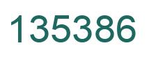 Number 135386 green image