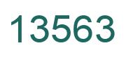 Number 13563 green image