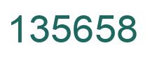 Number 135658 green image