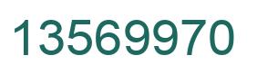 Number 13569970 green image