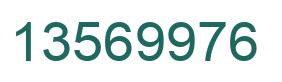 Number 13569976 green image