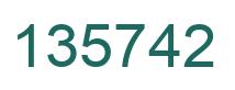 Number 135742 green image